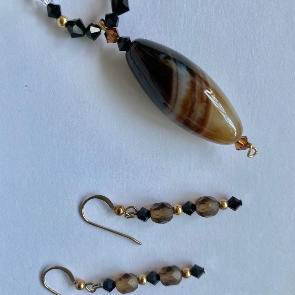 Beaded Necklace & Earrings Set NEW